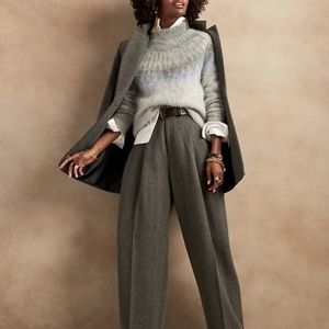 Banana Republic Fair Isle Sweater Gray and Lavender, Size PS Petite Small